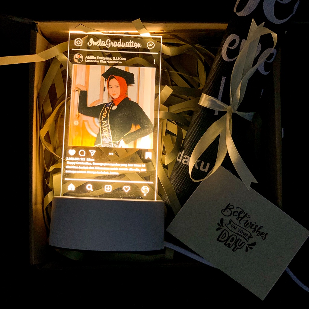 

[Gift Box] Lampu LED 3D Custom Foto / Kado Unik