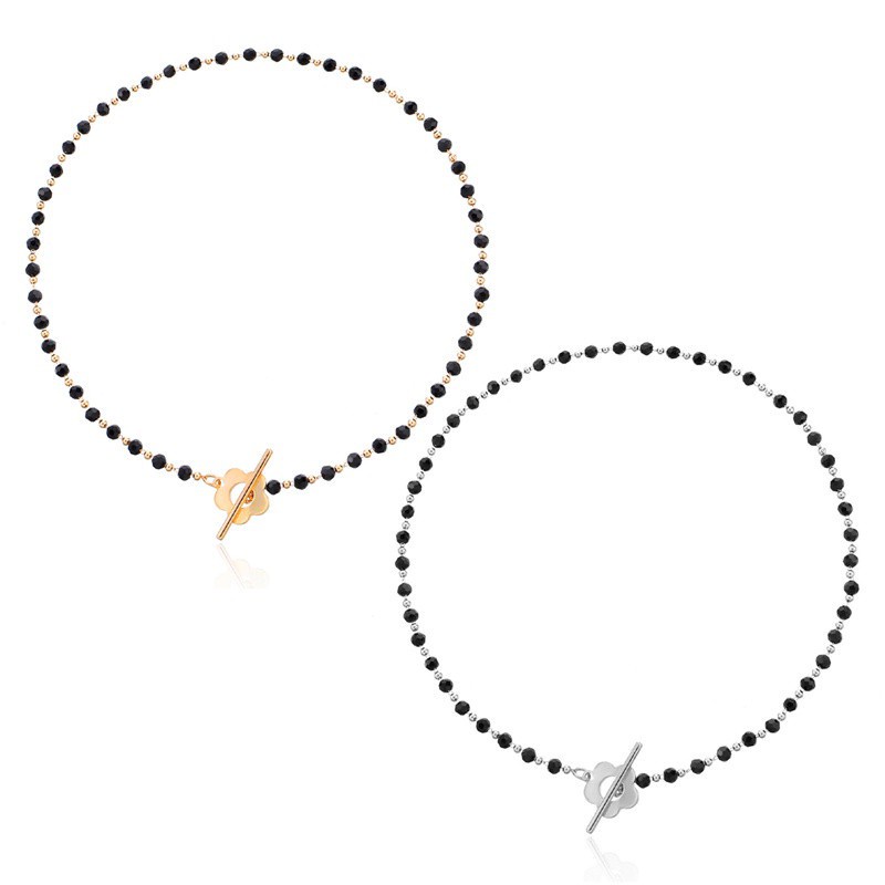 New Fashion Simple Pearl Crystal Glass Bead Chain Choker Necklace For Women Jewelry Gifts