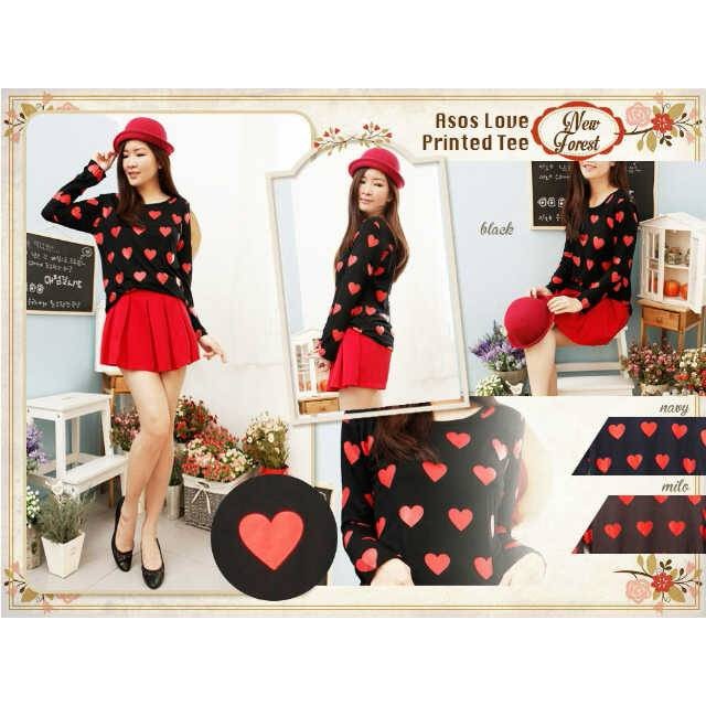 asosiasi love printed tee