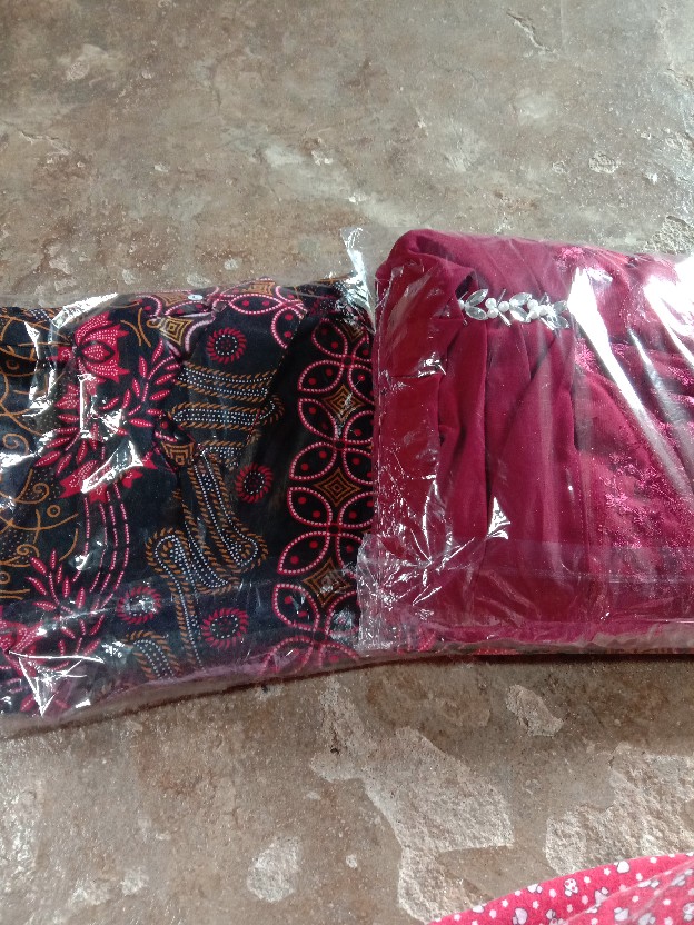 Batik Couple Modern Terbaru - Couple Kondangan Kresna Brukat Tulle Payet Mutiara Lengan Panjang