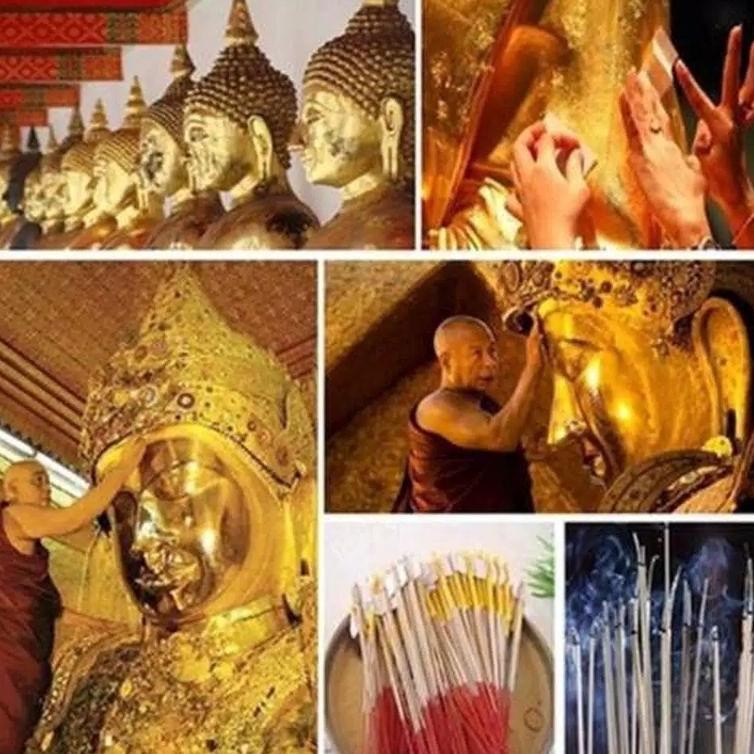 

RT9 [COD] 10 LEMBAR Kertas Foil Emas Gold Leaf Foil Sheet Kertas Prada Sepuhan Gilding✼ (Ready)Murah banget ➵