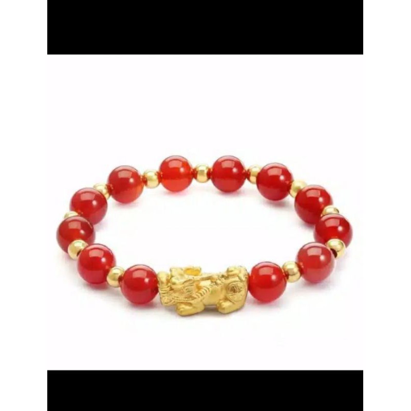 Gelang giok gelang pixiu terbaru/giok merah.