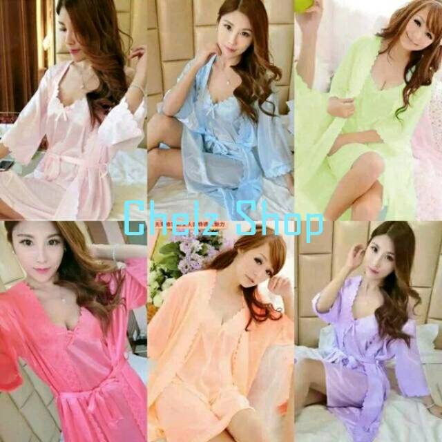 Kimono Tricot Baju Tidur Sexy Pakaian Wanita/Cewek Grosir Seserahan Murah