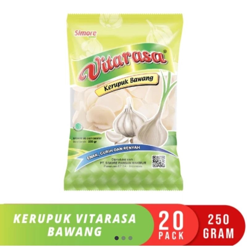 vitarasa 250 gr kerupuk sari bawang/kerupuk udang