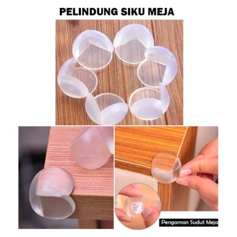 Pelindung Pengaman Sudut Meja Silikon Pelindung Sudut Meja Lemari Kaca Furniture