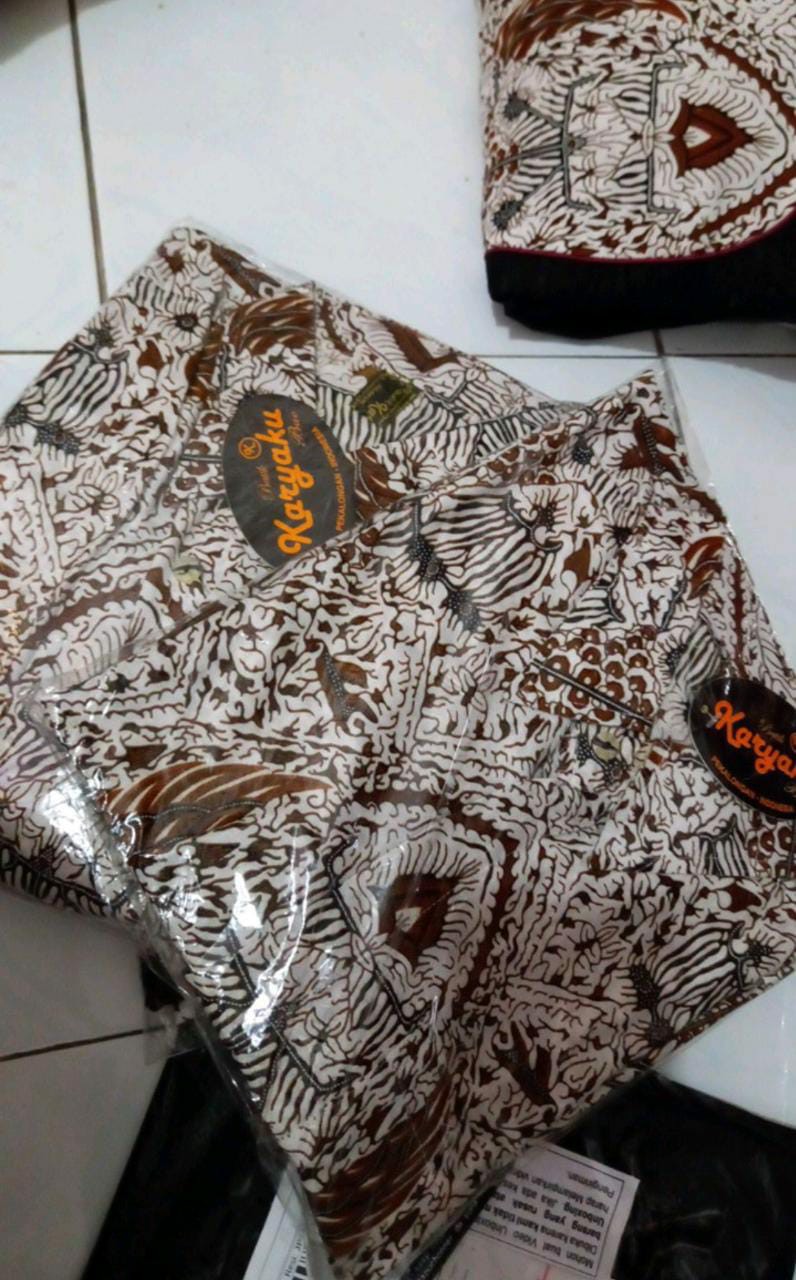 Couple Tunik Batik Motif  Sakura Pink