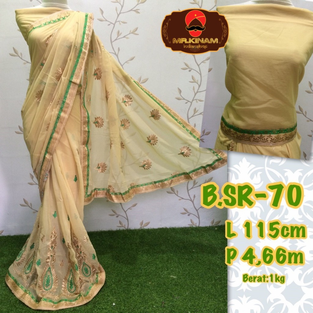 SAREE INDIA [B.SR-7074] | KAIN SAREE INDIA | SAREE LILIT INDIA | BAJU INDIA