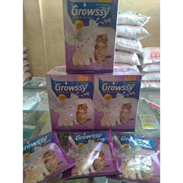 SUSU KUCING SHASET GROWSSY MILK 20G (BELI 10 GRATIS 1)