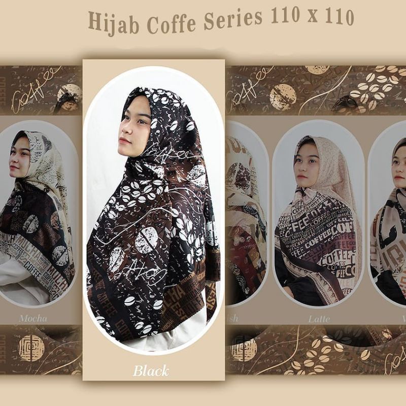HIJAB COFFEE SERIES HIJAB QOHWAH Hijab kopi hijab voal motif kopi