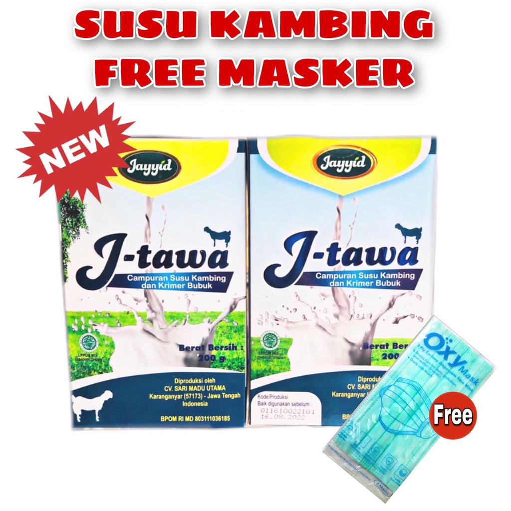 

Susu Kambing Etawa Bubuk J-Tawa Vanila Jayyid 200 Gr ( Free Masker )