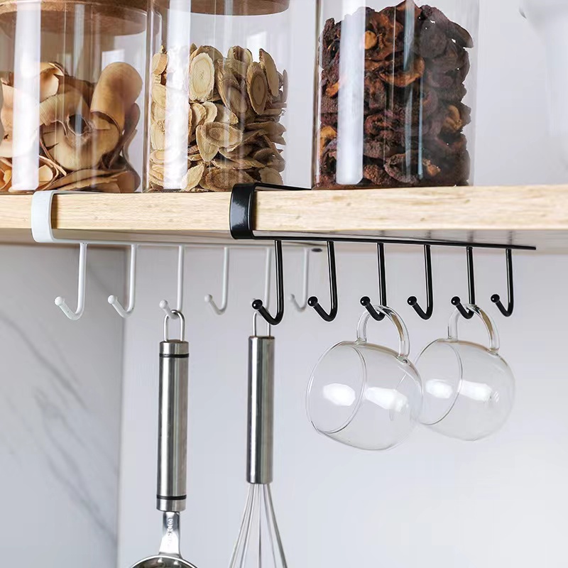 TBOSS Gantungan Dapur 6 Kait Cantolan Spatula Gelas // Rak Gantung Besi 6 Kait