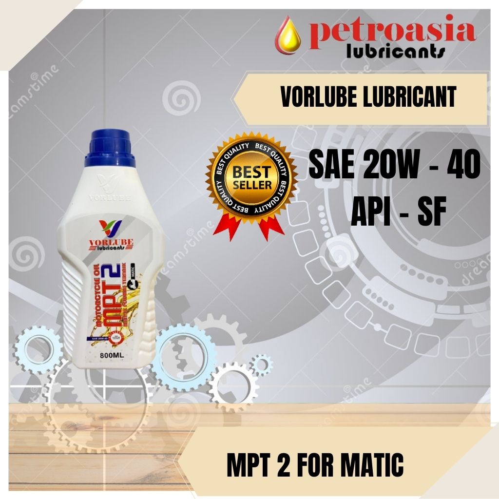 OLI MESIN MATIC OLI MPT 2 0,8L JASO SF 20W - 40 VORLUBE LUBRICANT MURAH SNI MPT2 ORIGINAL