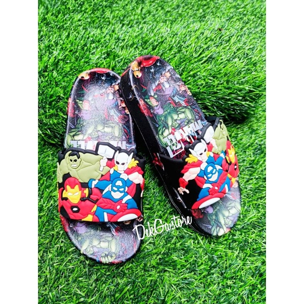 SANDAL SLOP ANAK AVENGER CAPTAIN SPIDER IMPORT 30-35