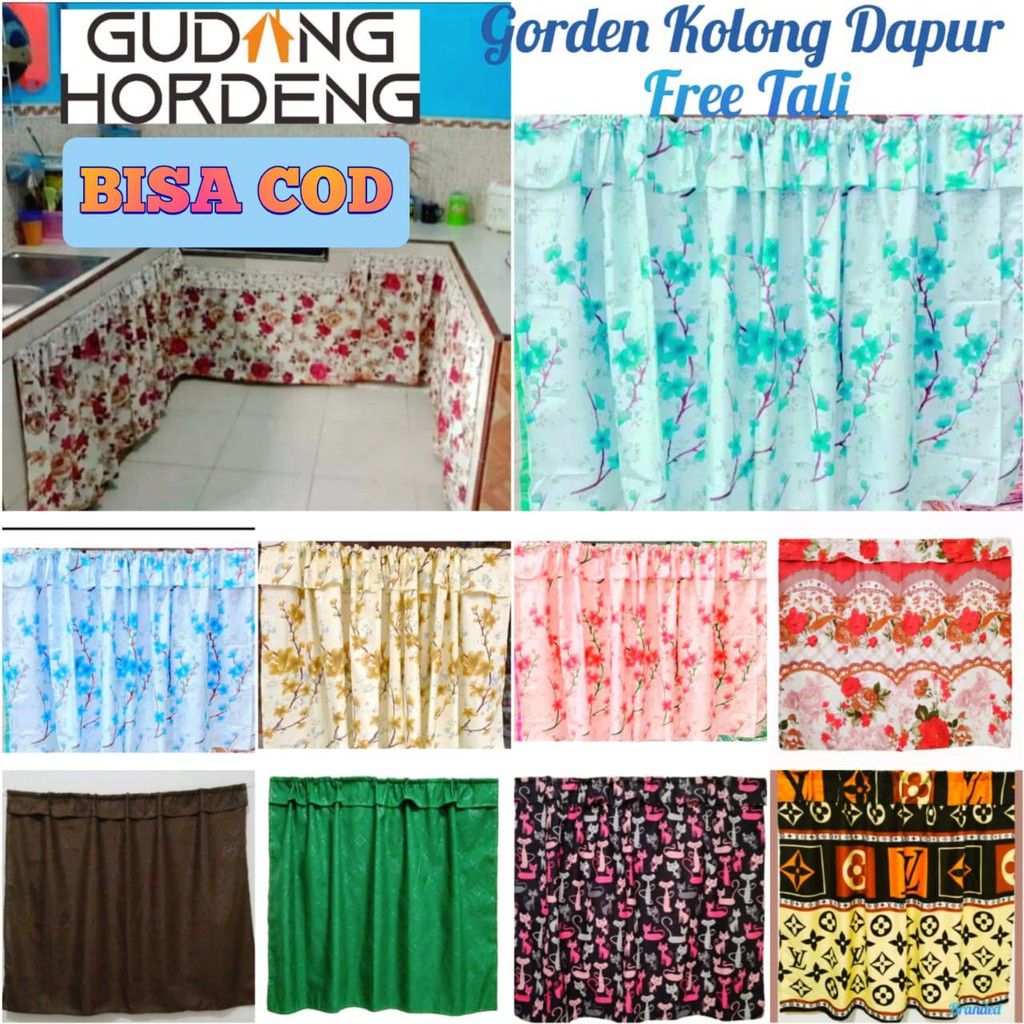 GORDEN KOLONG DAPUR / HORDENG MEJA KOMPOR MOTIF BUNGA