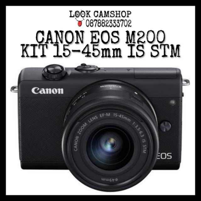 KAMERA MIRRORLESS CANON EOS M200 M 200 KIT 15-45mm IS STM