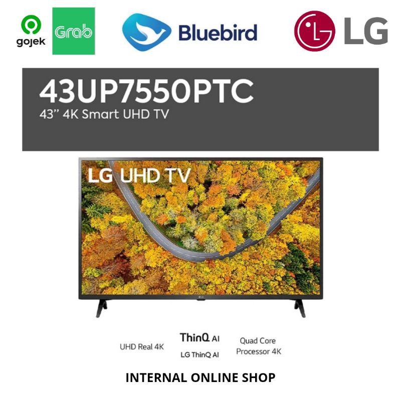 LG Smart LED TV 43 Inch 4K UHD 43UP7550PTC Garansi Resmi