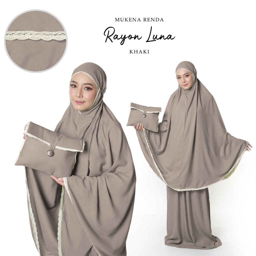 PUSAT GROSIR MUKENA TASIK - MUKENA DEWASA RENDA RAYON LUNA