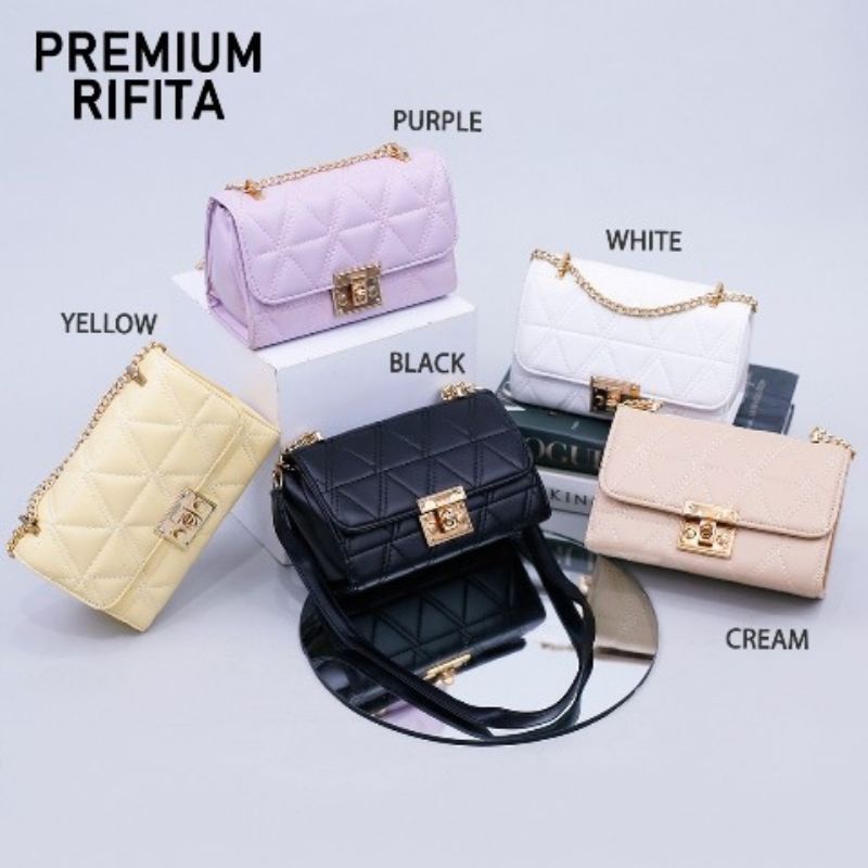 RIFITA TAS PREMIUM TAS WANITA SELEMPANG BAHAN LEMBUT TERBARU KEKINIAN IMPORT LOKAL 2021