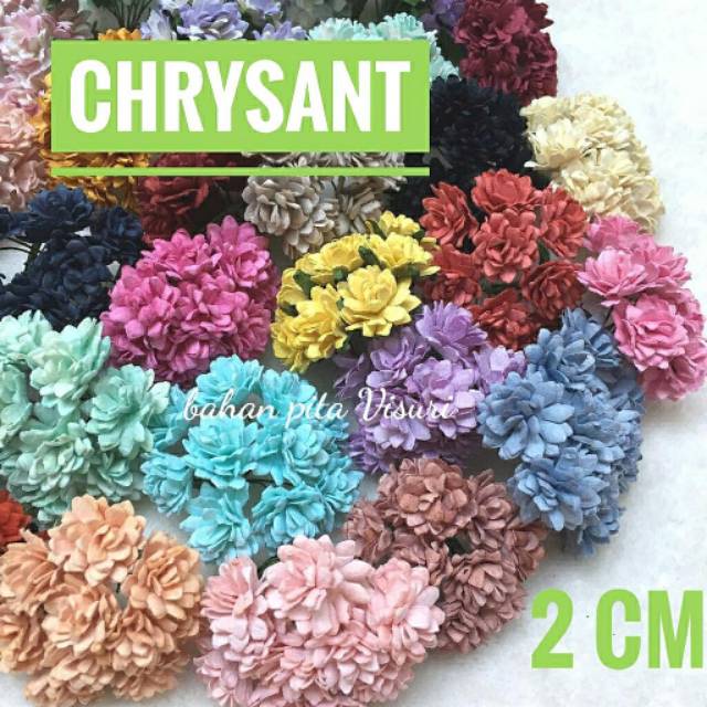 Paper Flower Chrysant 2 cm Seri A