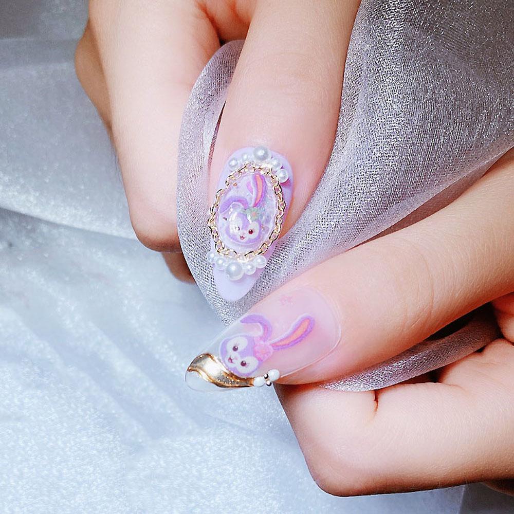 Mxbeauty Stiker Nail Art 3D Kartun Duffy Bear StellaLou Manicure Aksesoris