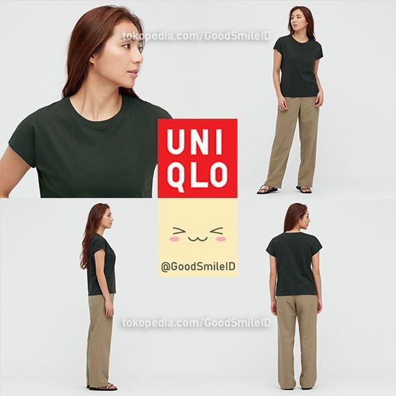 Big Sale Uniqlo Women T-Shirt Katun Lembut Lengan French Kaos Wanita Jastip Exclusive