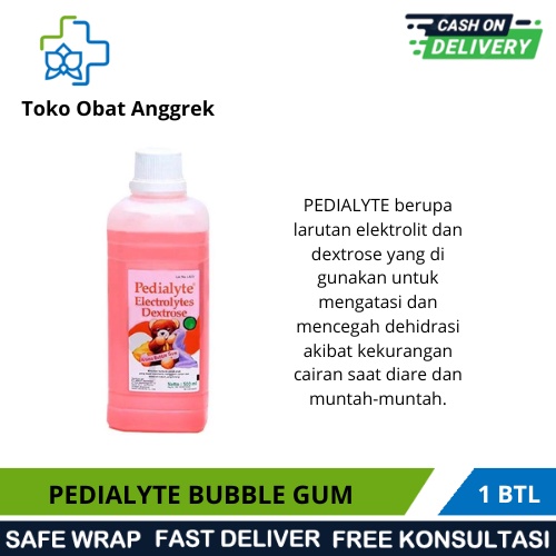 PEDIALYTE BUBLE GUM PINK 500 ML/UNTUK MENGATASI DEHIDRASI AKIBAT KEKURANGAN CAIRAN SAAT DIARE