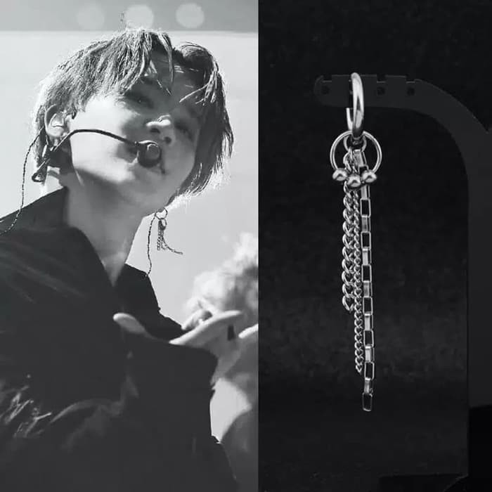 EE0449 - Anting JEPIT Tanpa Tindik Pria Wanita Kpop Korea BTS EXO NCT