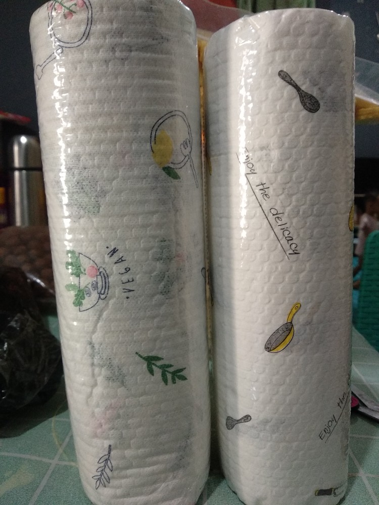 Kertas Tissue Roll Nyerap Minyak Lembut Pembersih Alat Dapur Reuseable