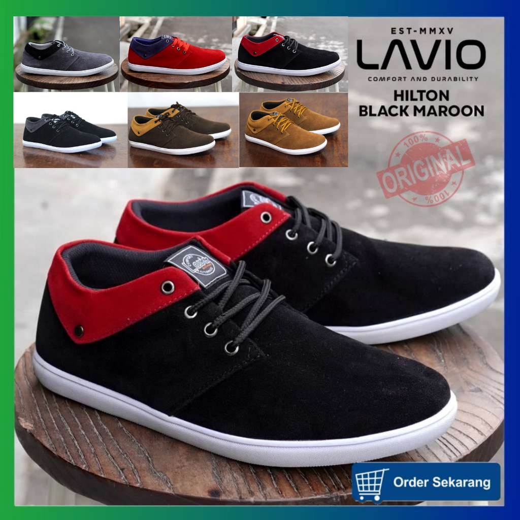 Sepatu Sneakers Casual Pria Original Model Terbaru Keren dan Trendi Sneaker Anak Muda Lavio Hilton