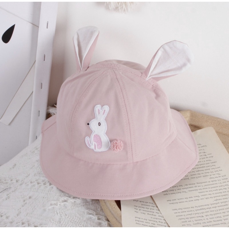 Topi Bucket Anak Perempuan Bayi Balita Motif Rabbits