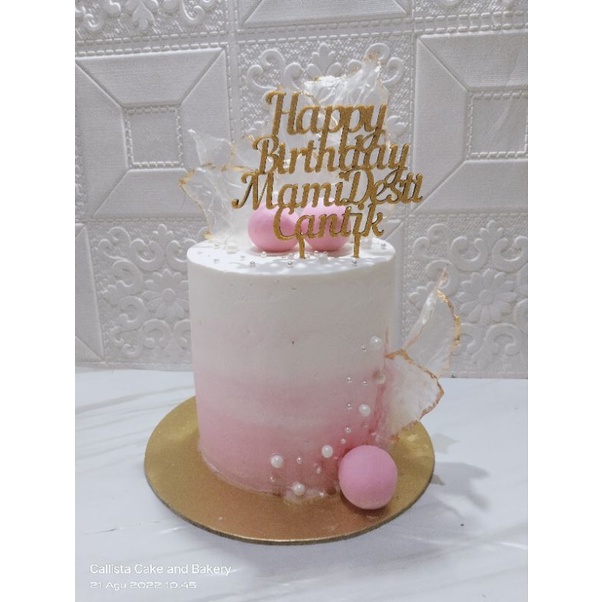 

Elegant Pink Cake D 16cm / Kue Ultah Cantik Elegan