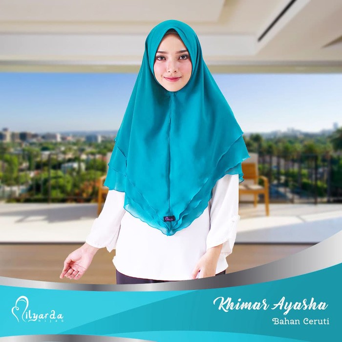 khimar ayasha/ kerudung instan/ jilbab syari - Putih