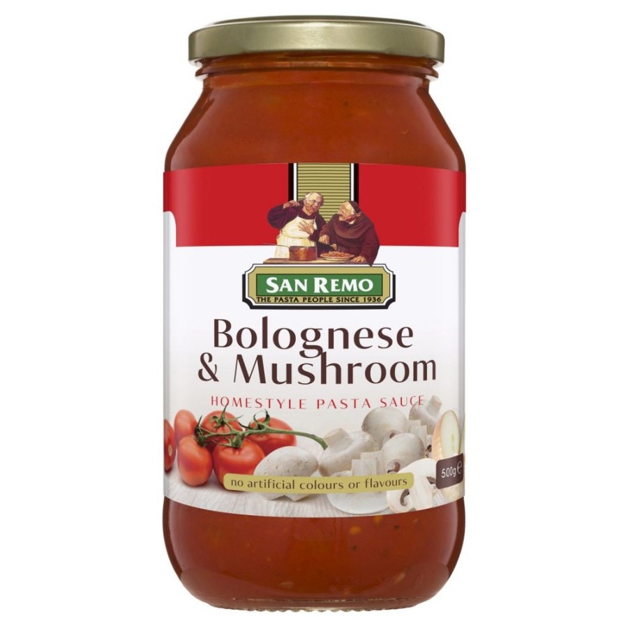 SAUS PASTA BOLOGNESE AND MUSHROOM SAN REMO 500GR