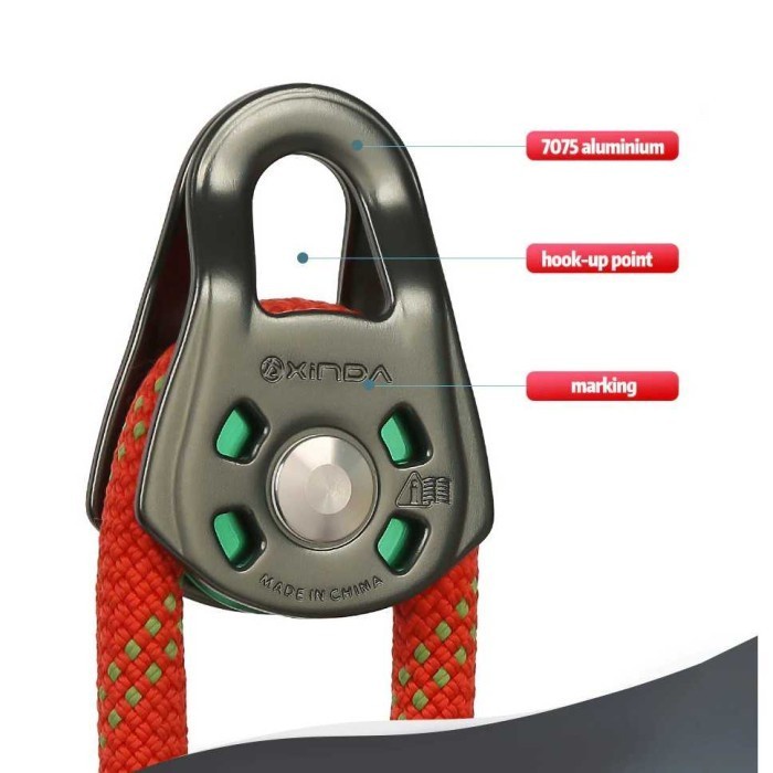 Katrol Single Pulley Xinda H-PU03 Kerekan Climbing Outbond Outdoor