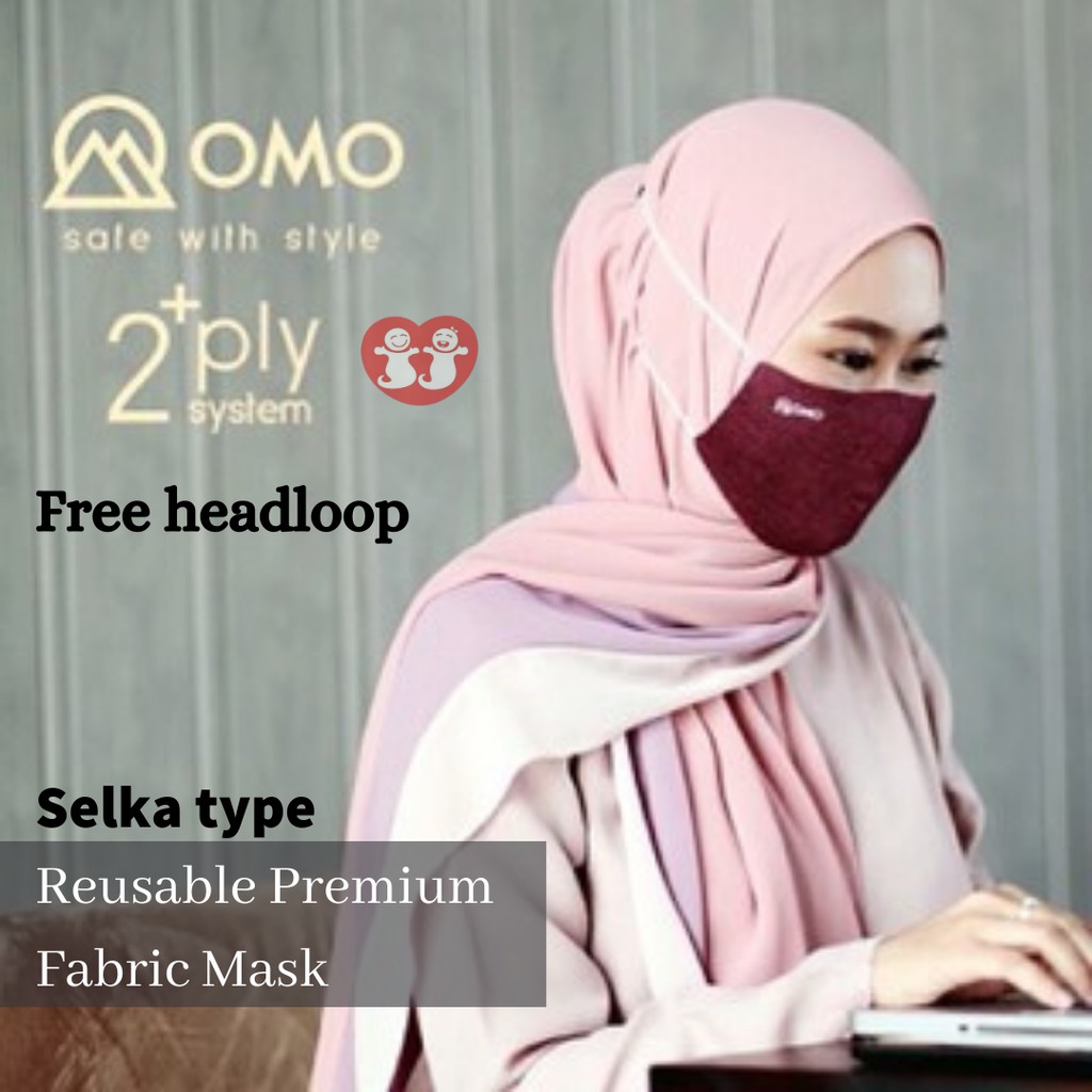 OMO Reusable Premium Fabric Mask - Selka Type