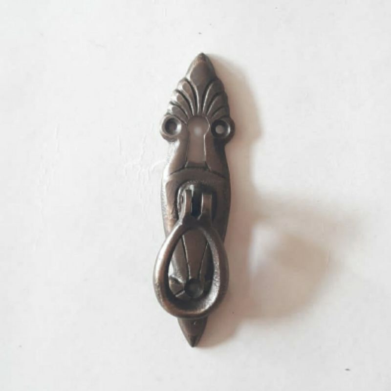 Handle / Tarikan Laci Lemari Jendela Pintu Rumah Kuningan 10cm + Kunci Lemari
