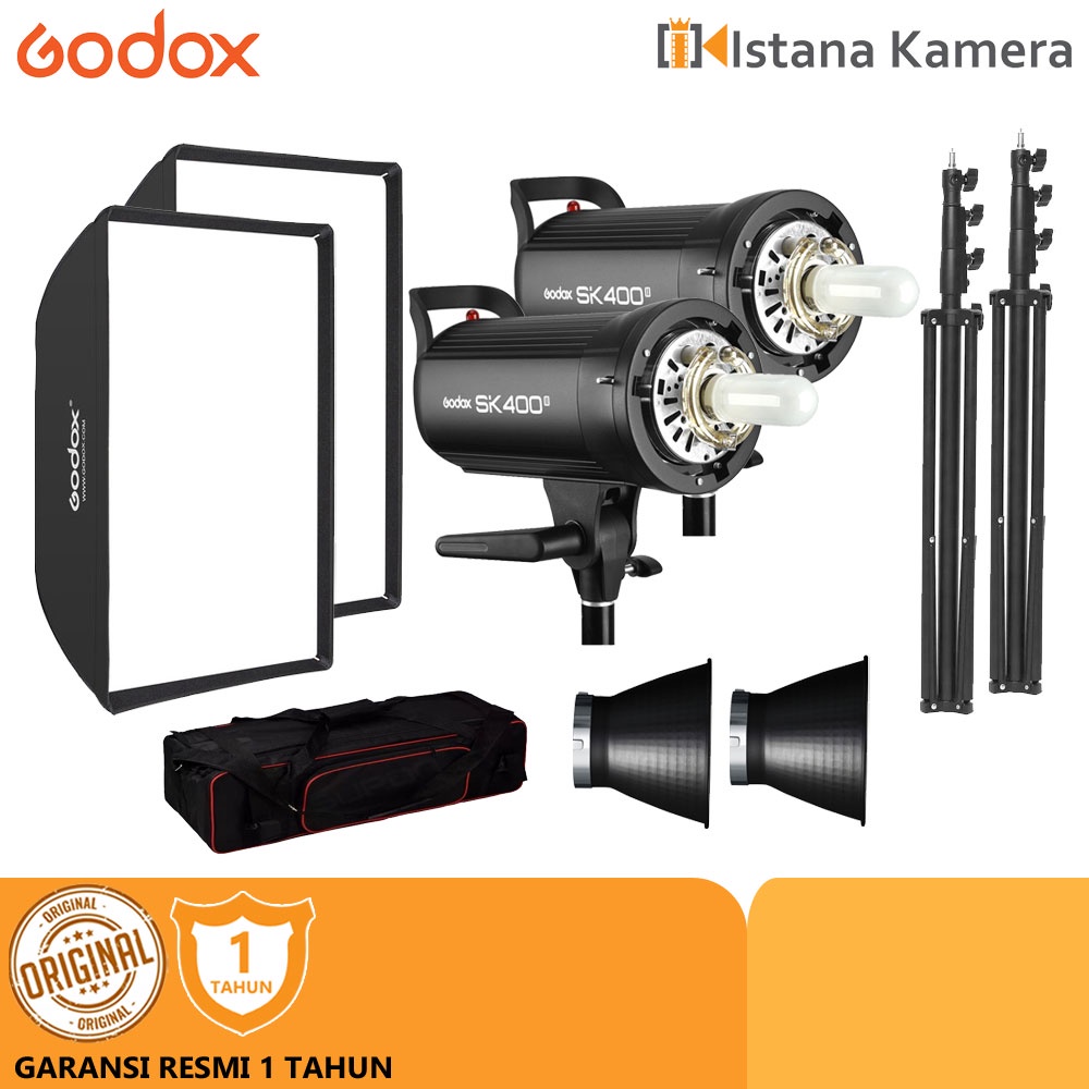 Godox SK400II Kit Studio Flash / SK-400II SK400 II Paket Lampu Studio