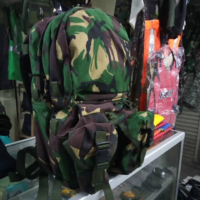 Stok banyak tas punggung loreng asli jatah tni-ransel loreng aceh asli jatah tni