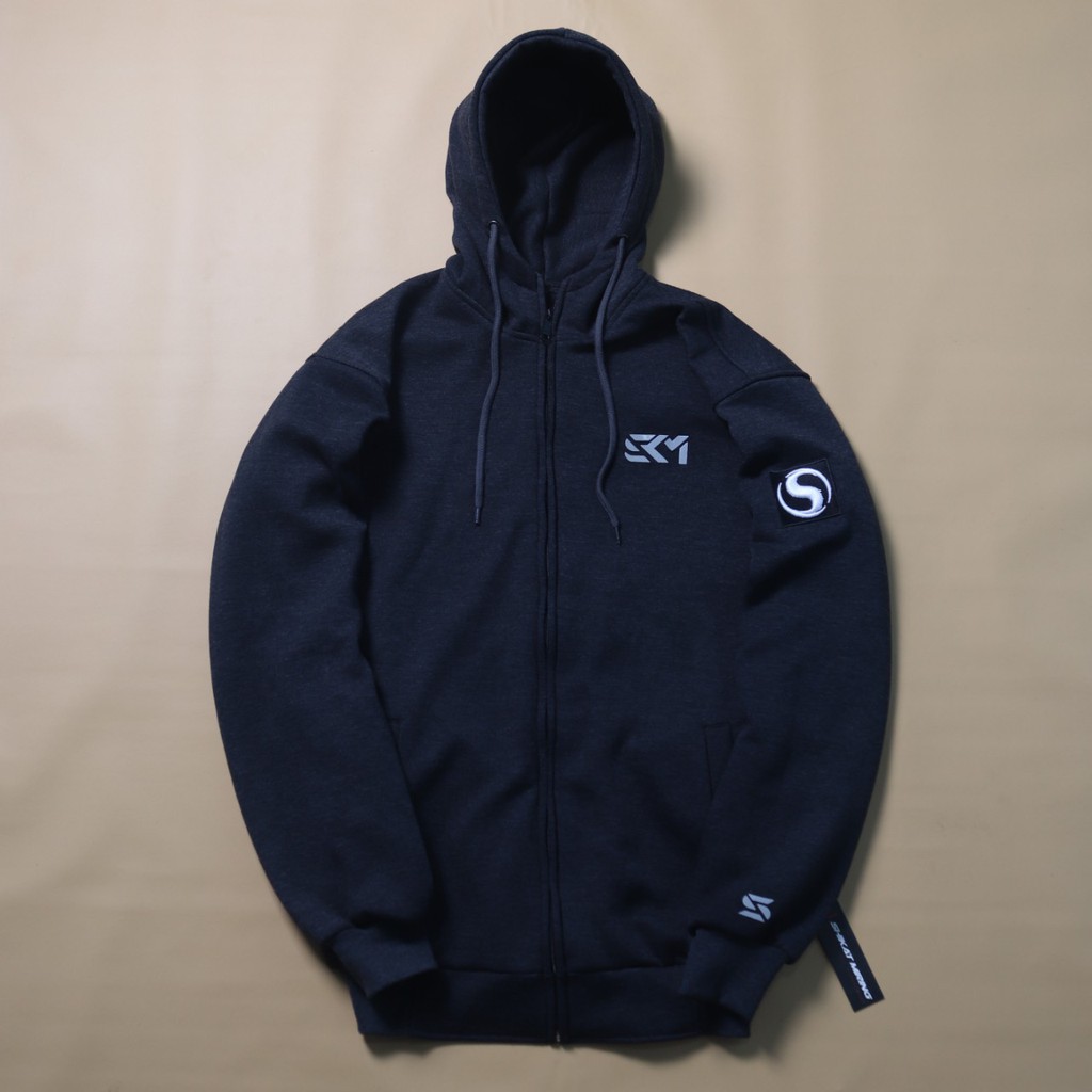 JAKET SWEATER SKM ZIPPER LOGO SHIKAT MIRING HOODIE ORIGINAL