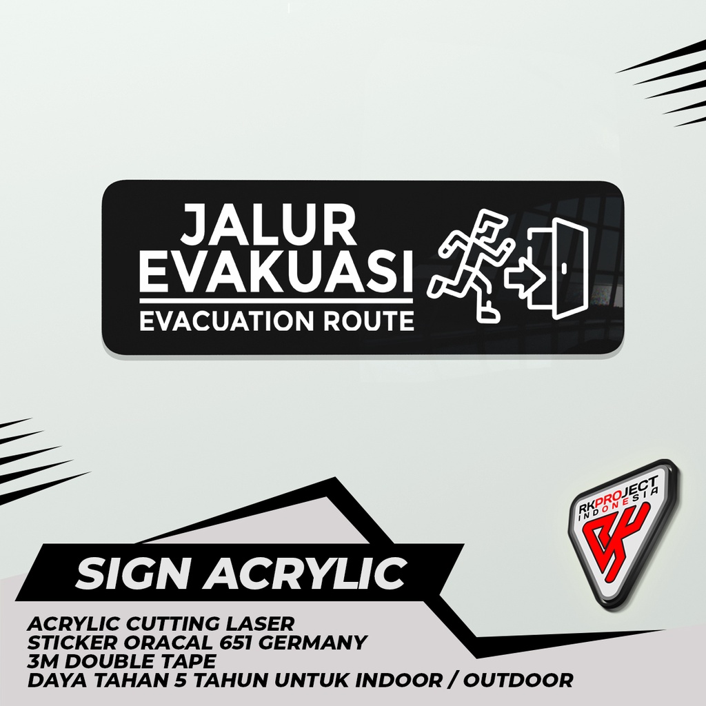 

SIGN BOARD AKRILIK JALUR EVAKUASI KANAN