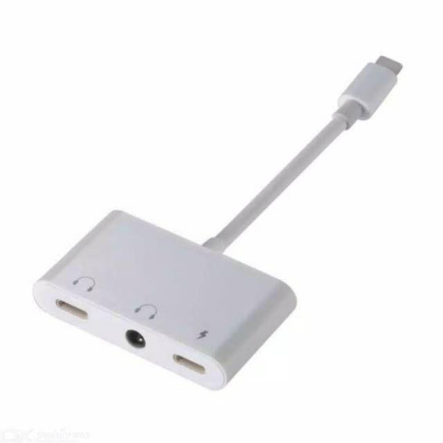 Kabel Audio Splitter Lightning 3 In 1 Iphone Charge