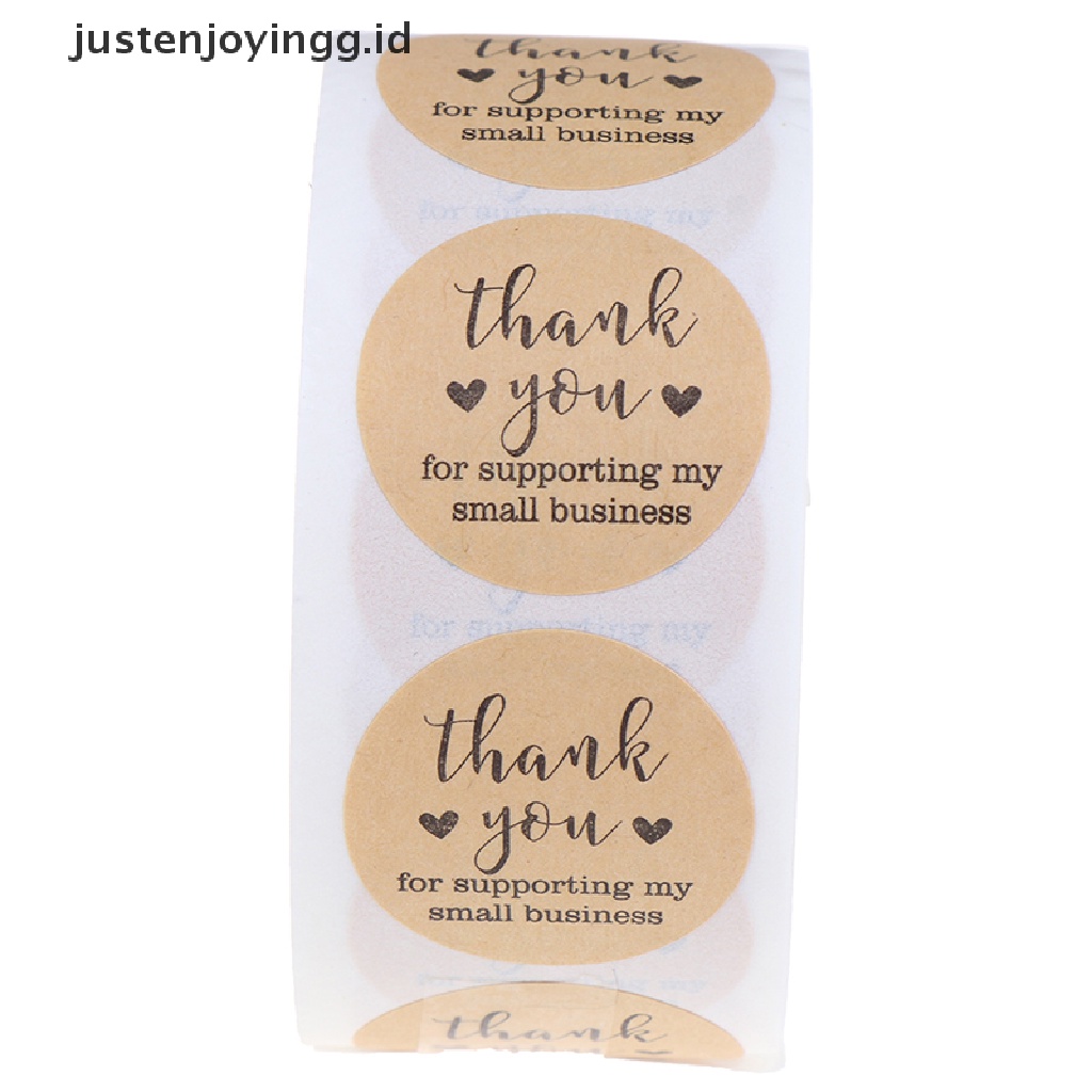 500pcs / roll Stiker Label Bulat Handmade Untuk Segel