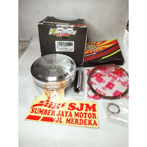 Seher kawahara ukuran 72 pin 15 Piston kawahara mio tiger megapro byson 72 pen 15 dome mentah modif