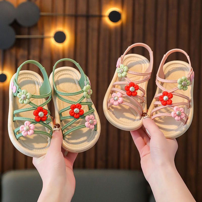 Bundara.id Se-128 Size 24-35 Sendal anak perempuan bunga tali import sandal anak cantik jelly import