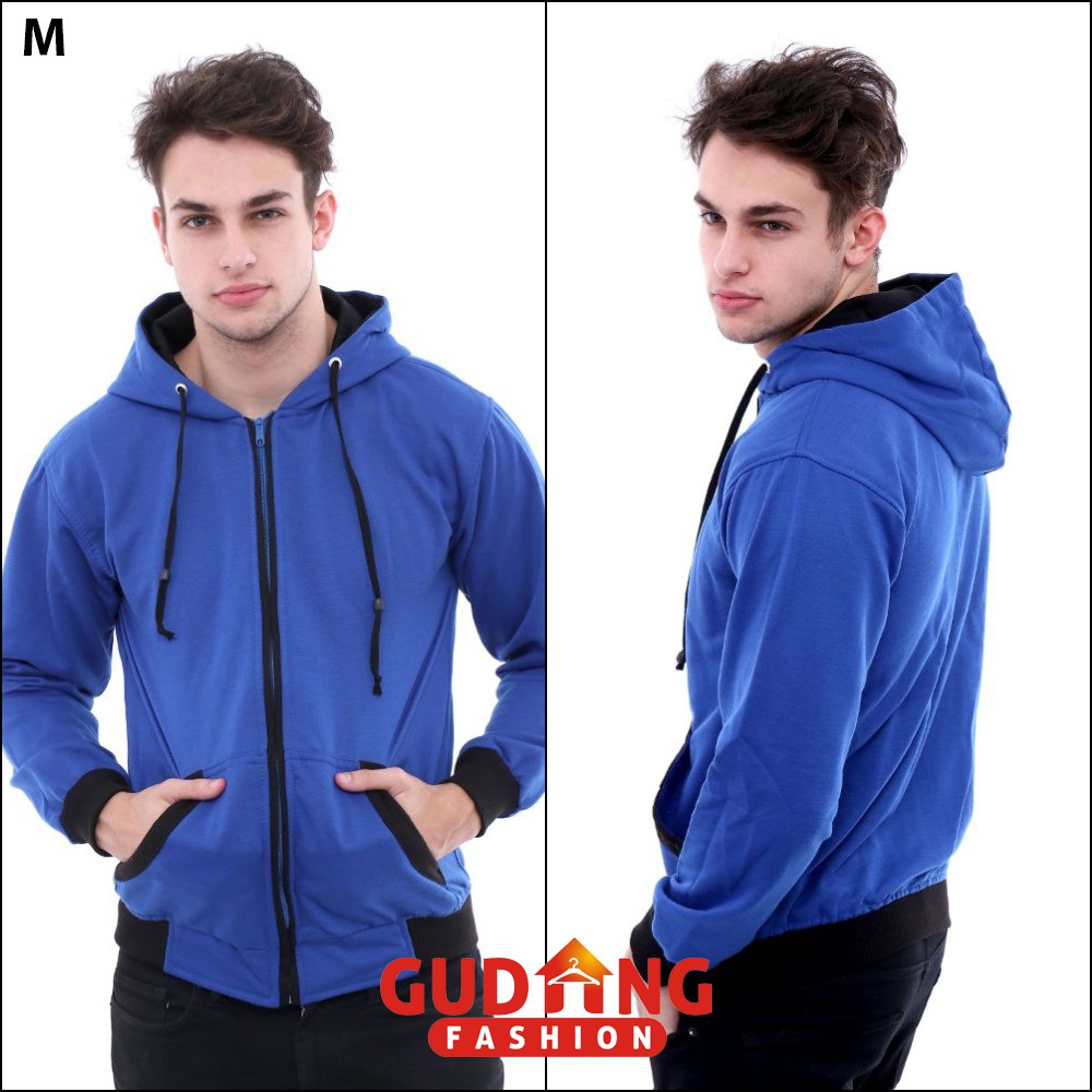 Jaket Polos Pria Fleece Model Topi Banyak Warna– JAK (COMB)