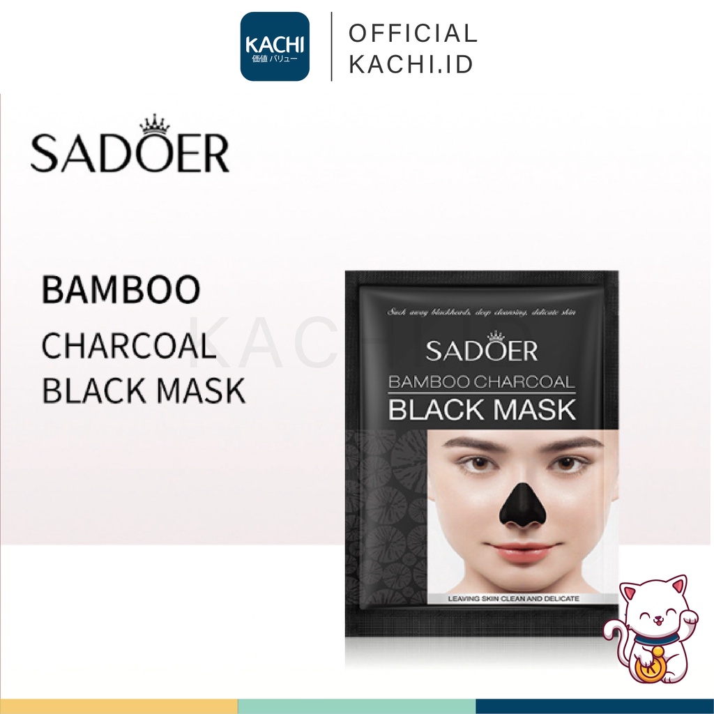 KACHI - MINIPINK Masker Komedo Bamboo Charcoal Blackhead Remover Mask Peel Off Wajah Hidung SADOER SR004 MP002