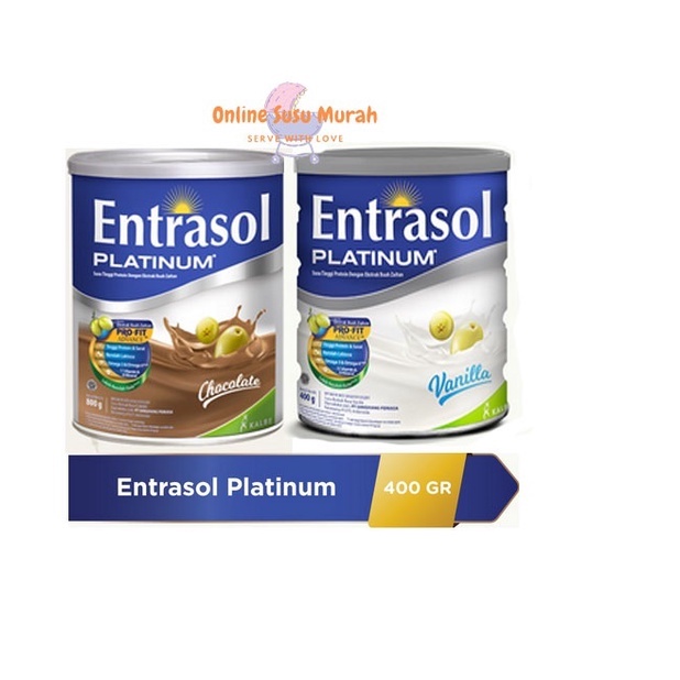 Entrasol Senior Platinum Vanila  Coklat 400 gr