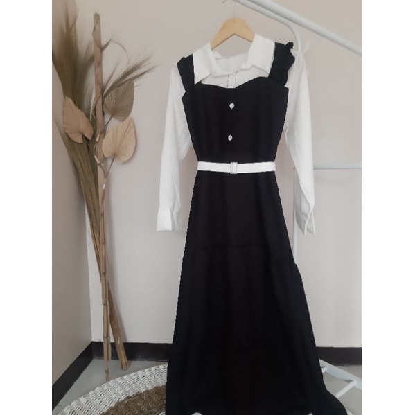 GAMIS WANITA TERBARU / LIVY DRESS/BUSUI FRIENDLY /GAMIS AKSEN KANCING DEPAN (BANYAK SIZE M. L. XL)