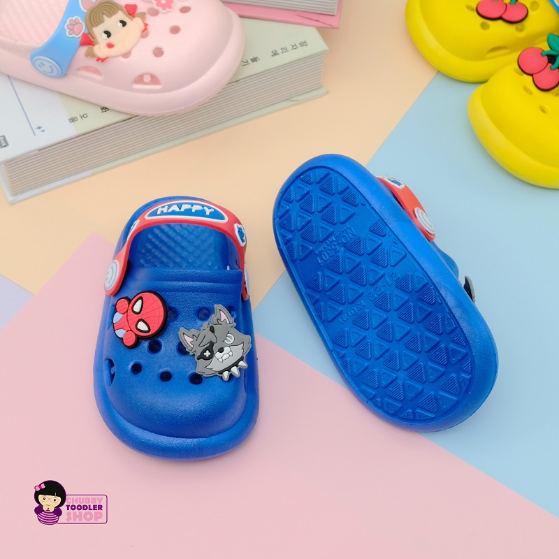 Minipetite SH2140N  Sepatu Sendal Bapao Karakter Kartun Sendal Anak Baim Baby Kartun Lucu Elastis Anti Slip Usia 1-6 Tahun Ukuran 21-31