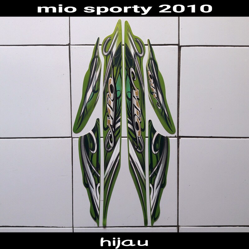 sticker body motor mio sporty 2010 hijau